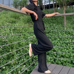 Ensemble de maison décontracté élégant et confortable à manches courtes (deux pièces)