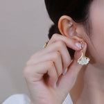 Boucles D'oreilles Ginkgo Uniques Et Élégantes