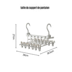Ciaovie™ 6 en 1 Cintres en Plastique Pliables avec Crochets