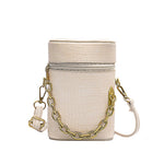 Petit Sac à Bandoulière Chaîne en Motif de Crocodile