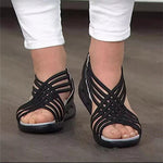 Sandales Fishmouth tressées pour femmes