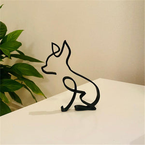 Chien Art Minimaliste Sculpture