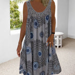 Robe D'été Sans Manches à Col Rond pour Femmes