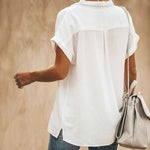 Chemisier d'été décontracté à manches courtes