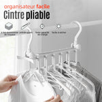 Ciaovie™ 6 en 1 Cintres en Plastique Pliables avec Crochets