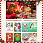 Ciaovie™ Peinture de Diamant Strass Carte de Voeux de Noël (8 CARTES)