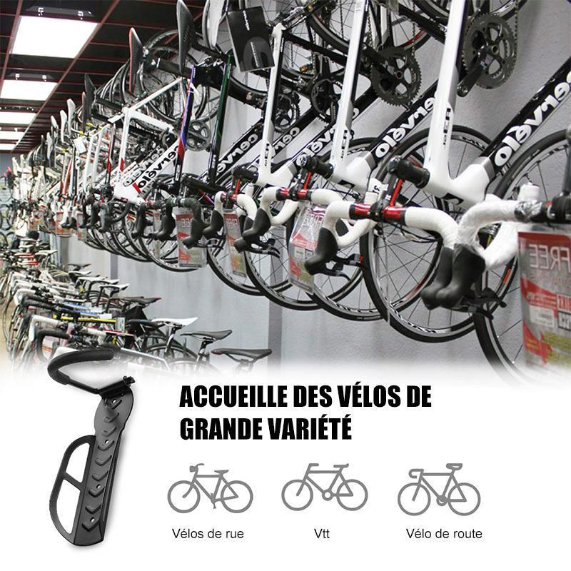 Support De Rangement Pour Bicyclettes Ajustable Suspension À Mur Vertical