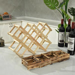 Porte-bouteilles en bois pliable