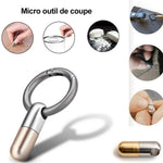 Ciaovie™ Multifonctionnel Microcapsule Outil de Coupe Porte-clé Ornement