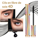 Mascara d'allongement épais en fibre de soie imperméable 4D