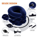 Dispositif de traction cervicale, support de cou gonflable