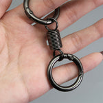 Porte-clés double anneau à ressort nordique rétro