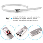 Attaches Etalliques à Fermeture Rapide pour Câbles (100 PCs)