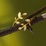 Bague de Feuille Créative