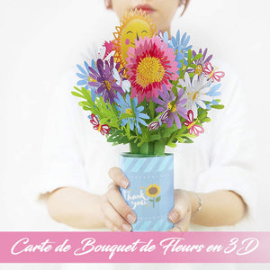 Carte de Bouquet de Fleurs en 3D