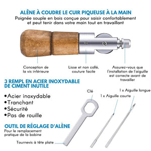 Pré-vente >> Kit d'Aiguille et d'Alène pour Couture de Cuire