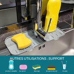 Plateau anti-goutte à poignée de robinet en silicone
