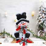 Artisanat de Décoration de Bonhomme de Neige en Bois de Noël