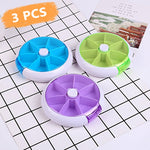 Ciaovie™ Pilulier Rond Portable Hebdomadaire