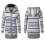 Ciaovie™ Hiver Cardigan Sweat Tricoté à Bouton à Capuche