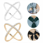 Ciaovie™ Anneau de Boucle D'écharpe Strass Incrusté