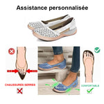 Sandale plate respirante à bout rond pour femme