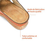 Ciaovie™ Sandales à Semelles Compensées Peep-Toe