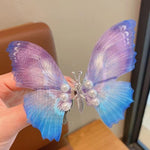 Pince à cheveux de papillon de couleur dégradée