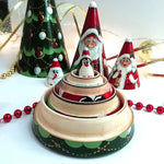 Poupées gigognes en bois gnome scandinave faites à la main (5 pièces)