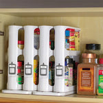 Rack de Stockage Double Étagères de Condiments Rotatif