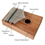Kalimba 17 clés Professionnel Pouce Piano Instrument
