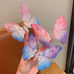 Pince à cheveux de papillon de couleur dégradée