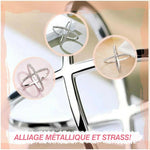 Ciaovie™ Anneau de Boucle D'écharpe Strass Incrusté