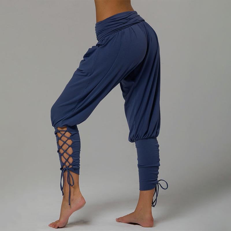 Pantalon Yoga Sarouel Femme Spandex Capri Pilates Sport