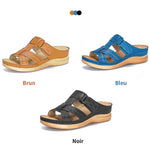 Ciaovie™ Sandales à Semelles Compensées Peep-Toe