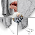 Sac de rangement en feutre pour canapé