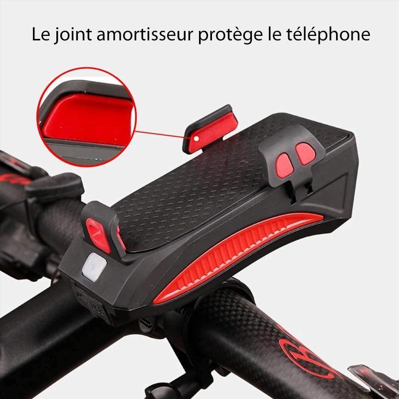 Support de Téléphone Portable de Vélo Multifonctionnel 3-en-1