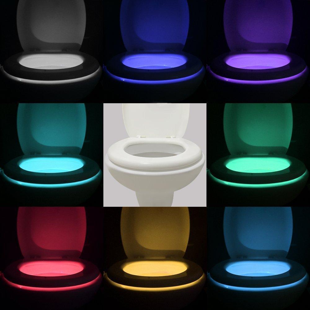 Lampe Toilette Veilleuse LED Éclairage pour WC 16 Couleurs