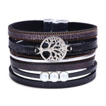 Ciaovie™ Arbre de Vie Bracelet Cuir Tressé Perlés Vintage