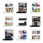 Rack de Stockage Double Étagères de Condiments Rotatif