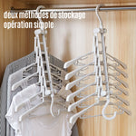 Ciaovie™ 6 en 1 Cintres en Plastique Pliables avec Crochets