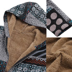 Ciaovie™ Manteau Vintage à Capuche Imprimée Dot Hiver Chaud
