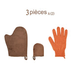 Ensemble de Gants de Bain de Gommage Exfoliants (3 pièces / 4 pièces)