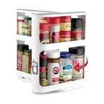Rack de Stockage Double Étagères de Condiments Rotatif