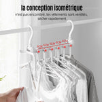 Ciaovie™ 6 en 1 Cintres en Plastique Pliables avec Crochets