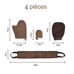Ensemble de Gants de Bain de Gommage Exfoliants (3 pièces / 4 pièces)