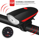 Eclairage Avant de Vélo de Montagne Rechargeable USB