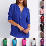 Camicette semplici con patchwork con scollo a V