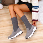 Ciaovie™ Bottes en Tricot à Plateforme pour Femme