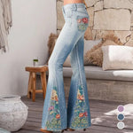 Pantalon large à imprimé floral ombré à la mode